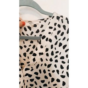 Printed puff sleeve blouse
